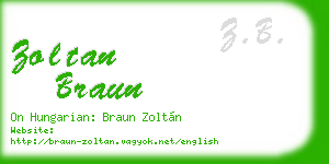 zoltan braun business card